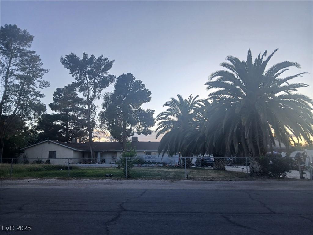 exterior space with a fenced front yard
