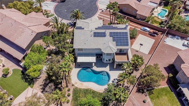 drone / aerial view featuring a residential view