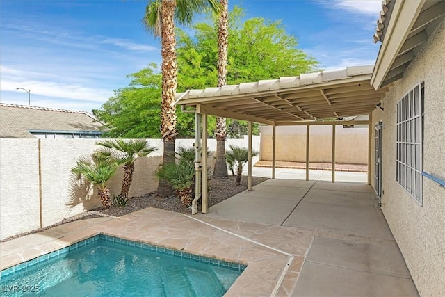 880 Autumn Canyon Way, Henderson, NV 89002 - view of swimming pool featuring a patio, a fenced in pool, and a fenced backyard