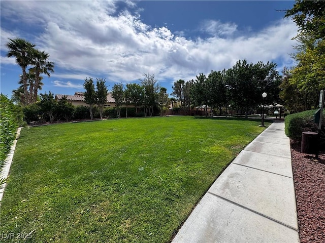 view of yard featuring a gazebo