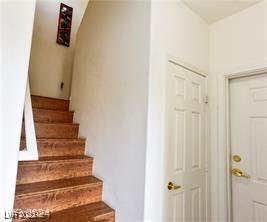 view of stairway