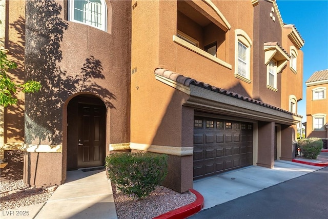 view of property with an attached garage