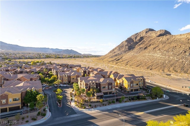 view of mountain feature with a residential view