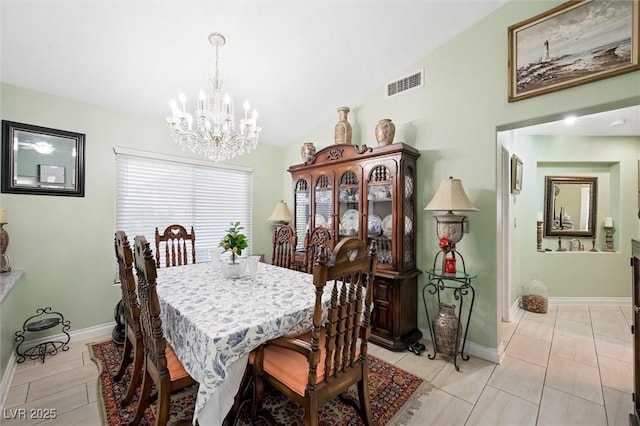 2725 Byron Dr, Las Vegas, NV 89134 - dining area with a chandelier and baseboards