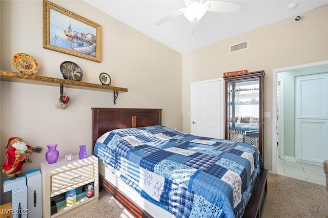 2725 Byron Dr, Las Vegas, NV 89134 - bedroom with carpet floors and ceiling fan