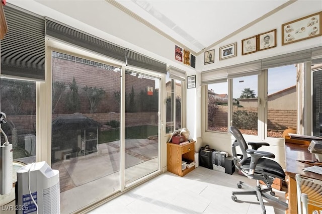 2725 Byron Dr, Las Vegas, NV 89134 - office area with vaulted ceiling