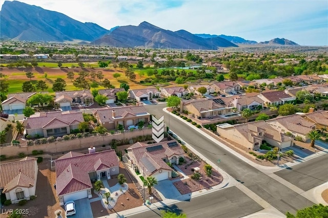 2725 Byron Dr, Las Vegas, NV 89134 - aerial perspective of suburban area featuring a mountainous background