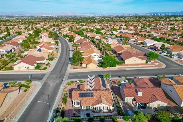2725 Byron Dr, Las Vegas, NV 89134 - aerial view of residential area featuring a mountain backdrop