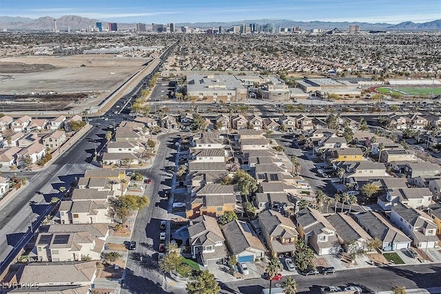 3738 Falcon Springs Dr, Las Vegas, NV 89147 - bird's eye view featuring a mountain view and a residential view
