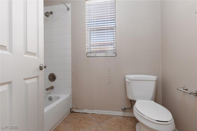 7736 Villa Andrade Ave, Las Vegas, NV 89131 - full bathroom with toilet, tile patterned flooring, baseboards, and tub / shower combination