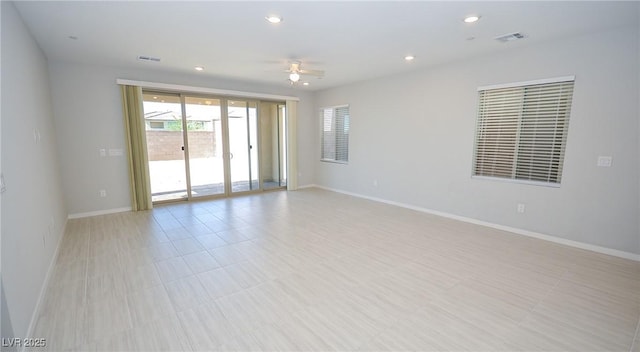 12101 Arrebol Ave, Las Vegas, NV 89138 - spare room with a ceiling fan and recessed lighting