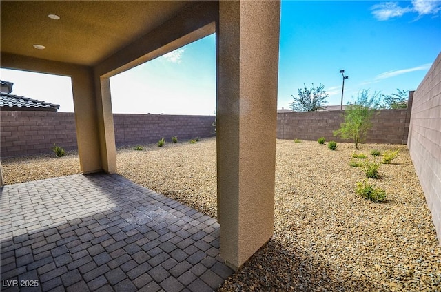 view of patio / terrace with a fenced backyard