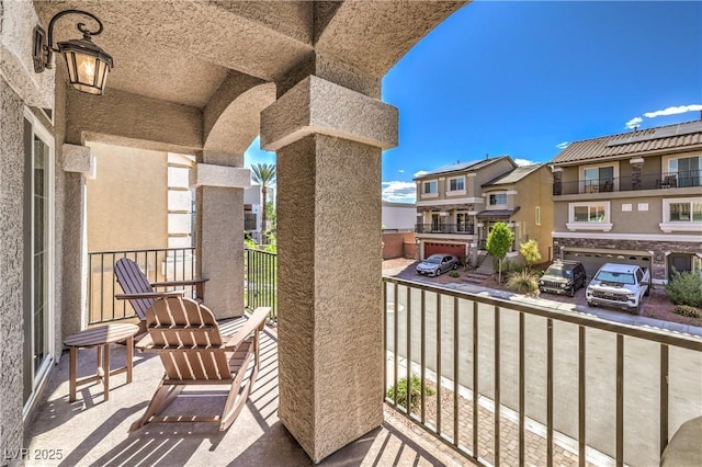 balcony with a residential view
