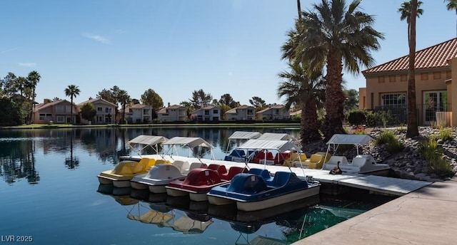 3008 Blue Fin Cir, Las Vegas, NV 89128 - dock with a water view and a residential view