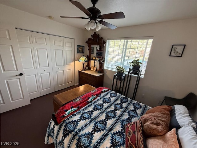 1409 Mill St, Ely, NV 89301 - bedroom featuring ceiling fan and a closet
