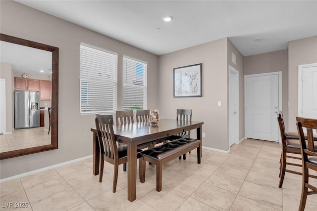 946 Belton Lake Ave, North Las Vegas, NV 89086 - dining room featuring light tile patterned flooring, baseboards, and recessed lighting