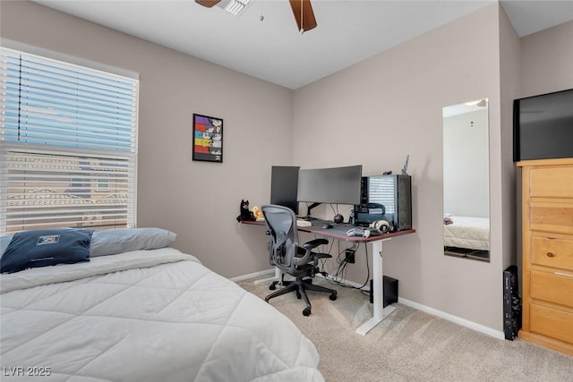 946 Belton Lake Ave, North Las Vegas, NV 89086 - bedroom with baseboards, carpet flooring, and a ceiling fan