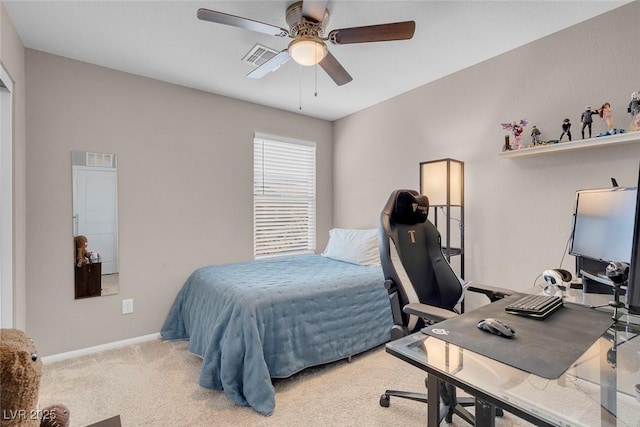 946 Belton Lake Ave, North Las Vegas, NV 89086 - carpeted bedroom featuring baseboards, a ceiling fan, and visible vents