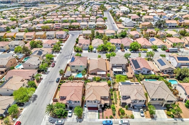 bird's eye view featuring a residential view