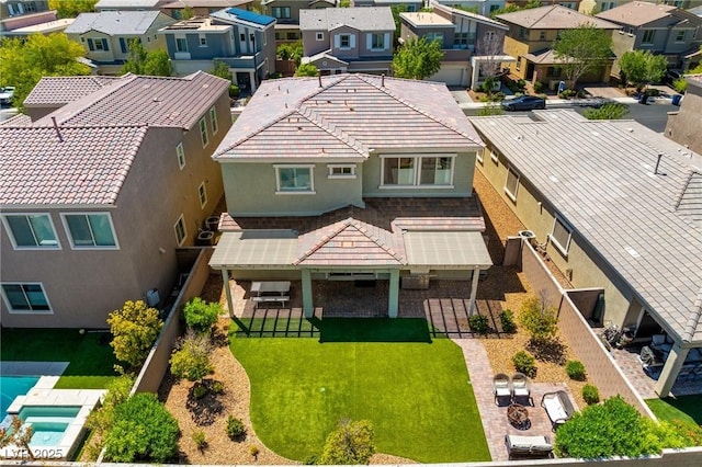 aerial view of residential area