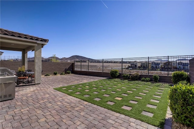 view of patio featuring fence private yard