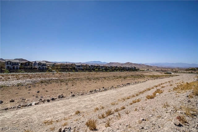 mountain view with a residential view