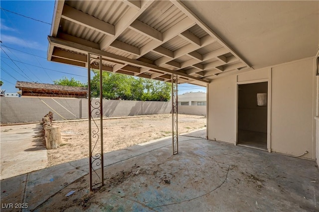 view of patio with fence