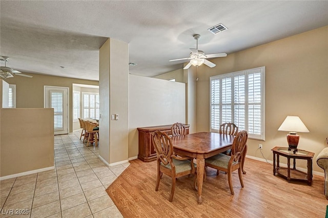 1574 Livingston Dr, Henderson, NV 89012 - dining area with a ceiling fan and light tile patterned flooring
