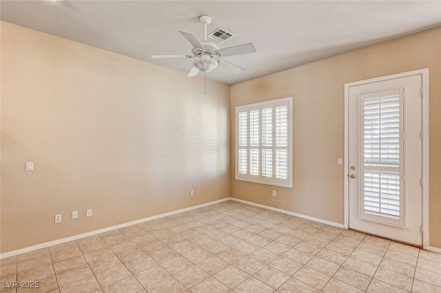 1574 Livingston Dr, Henderson, NV 89012 - empty room with a ceiling fan and light tile patterned floors