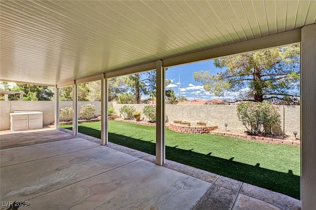 1574 Livingston Dr, Henderson, NV 89012 - fenced backyard featuring a patio area