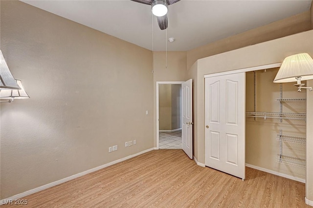 1574 Livingston Dr, Henderson, NV 89012 - unfurnished bedroom with wood finished floors, a closet, and ceiling fan
