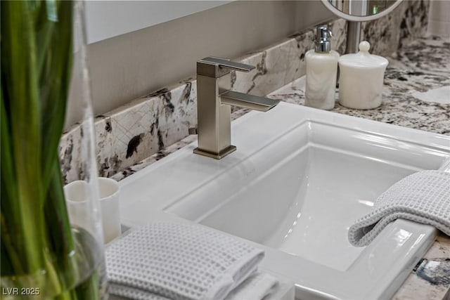 2 Olympia Outlook Dr, Las Vegas, NV 89141 - bathroom view of a sink and tasteful backsplash