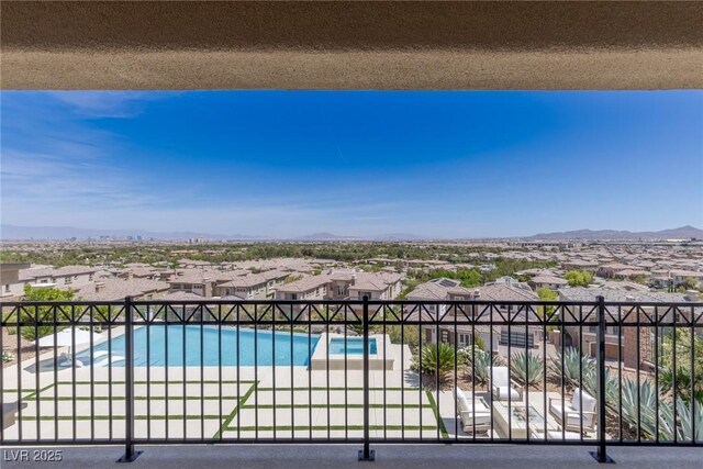 balcony featuring a residential view
