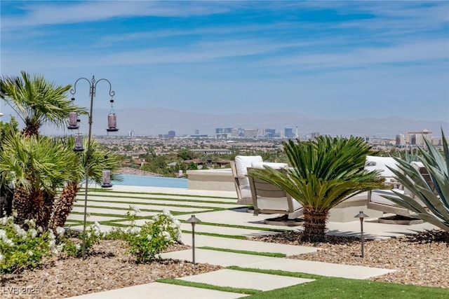 2 Olympia Outlook Dr, Las Vegas, NV 89141 - view of yard featuring a view of city and a mountain view