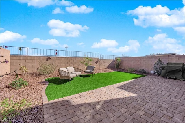 5252 Sunstone Mesa Dr, Las Vegas, NV 89166 - view of patio featuring a fenced backyard