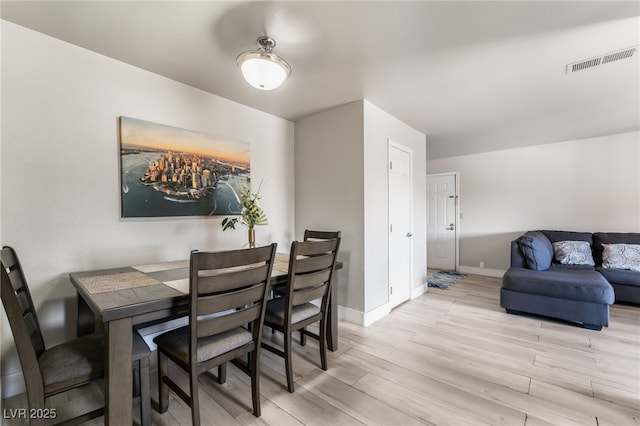 5020 Indian River Dr Unit 424, Las Vegas, NV 89103 - dining room with visible vents, light wood-style floors, and baseboards