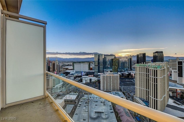 balcony with a view of city