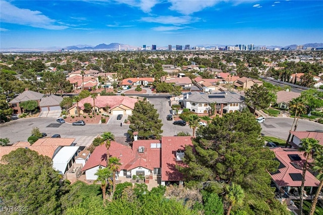 3151 Coachlight Cir, Las Vegas, NV 89117 - bird's eye view featuring a mountain view and a residential view