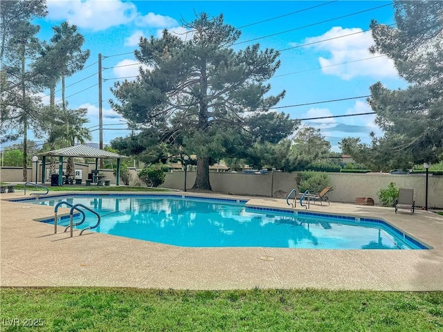 2007 Cutlass Dr Unit 0, Henderson, NV 89014 - view of swimming pool with a gazebo, a patio area, fence, and a fenced in pool