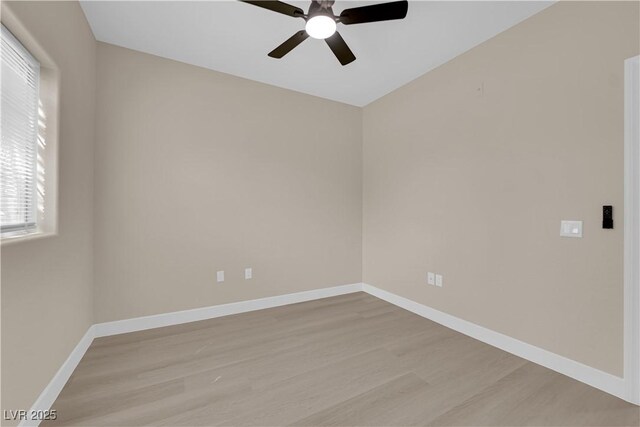 2007 Cutlass Dr Unit 0, Henderson, NV 89014 - empty room with baseboards, a ceiling fan, and light wood finished floors