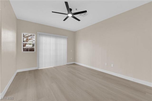 2007 Cutlass Dr Unit 0, Henderson, NV 89014 - empty room featuring a ceiling fan, baseboards, and light wood-style floors