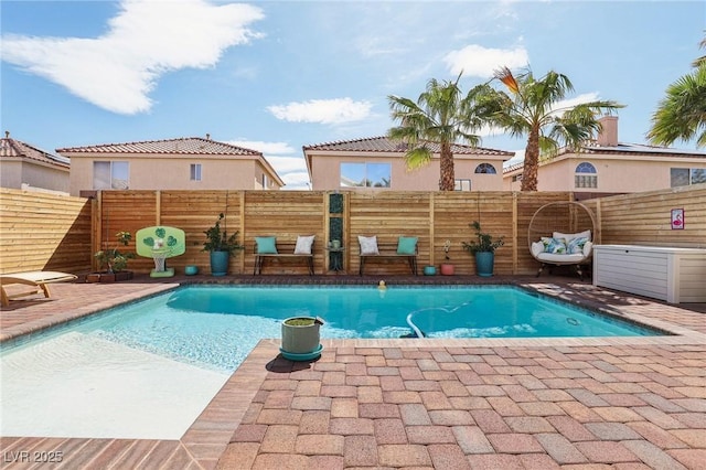 7566 Hope Valley St, Las Vegas, NV 89139 - view of pool with a fenced in pool and a fenced backyard