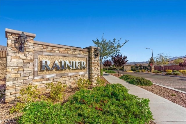 view of community sign