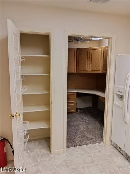 view of storage area