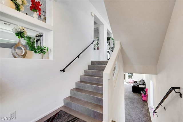 9045 Knots Estate St, Las Vegas, NV 89139 - staircase with baseboards and visible vents