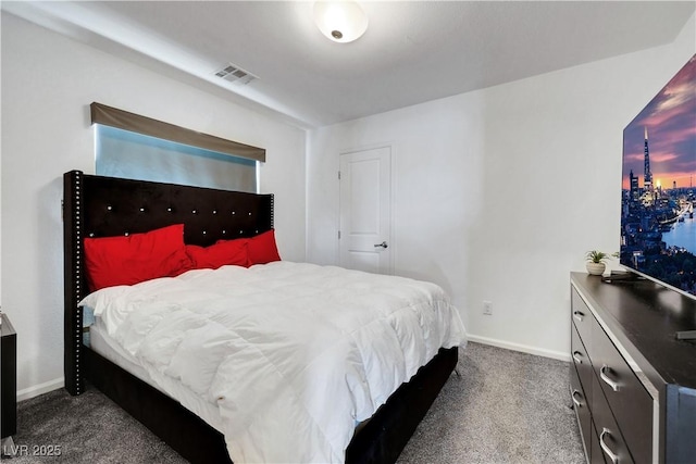 9045 Knots Estate St, Las Vegas, NV 89139 - bedroom featuring baseboards, visible vents, and dark carpet