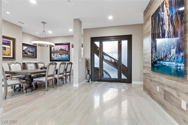 1911 Alcova Ridge Dr, Las Vegas, NV 89135 - entrance foyer with baseboards, recessed lighting, and visible vents