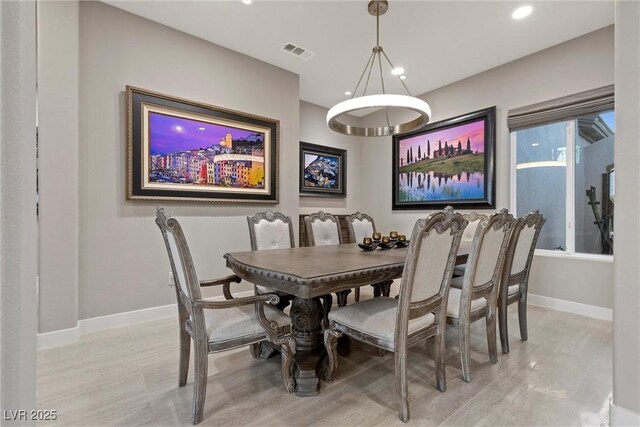 1911 Alcova Ridge Dr, Las Vegas, NV 89135 - dining space with recessed lighting, baseboards, and visible vents