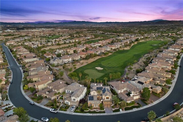 1911 Alcova Ridge Dr, Las Vegas, NV 89135 - aerial view featuring a residential view, a mountain view, and golf course view