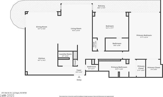 3111 Bel Air Dr Unit 18B, Las Vegas, NV 89109 - plan